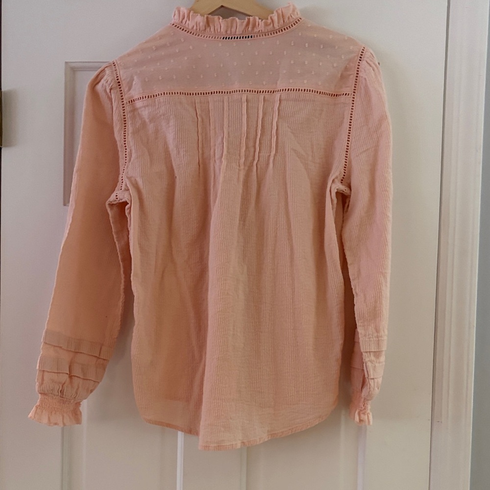 Quince Pink Ruffled Blouse - Picture 9 of 9